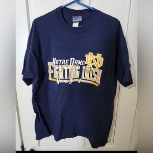 Y2k Notre Dame blue shirt size xl made in usa